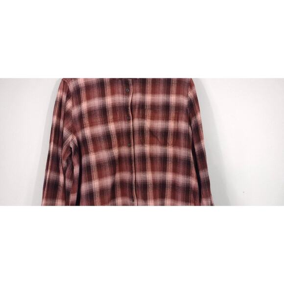 Madewell Womens Pink Plaid Button Front Shirt XL - Picture 5 of 13